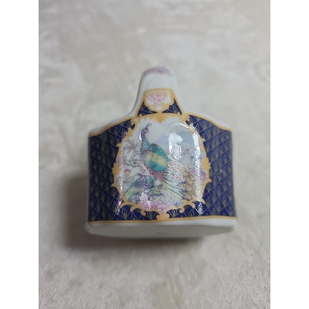 VTG Limoges-style Porcelain Trinket Candy Basket w/Gold Encrustation Japan Made